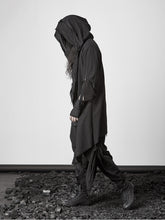 Load image into Gallery viewer, Black Cape Trench Coat Robe