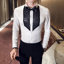 Load image into Gallery viewer, Slim Fit Sequin Long Sleeve Shirt