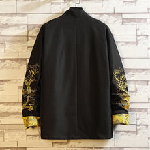 Load image into Gallery viewer, Retro Stand-up Collar Disc-button Turn-sleeve Embroidered Large Size Jacket