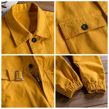 Load image into Gallery viewer, Retro Casual Multi-Pocket Short Sleeve Jumpsuits