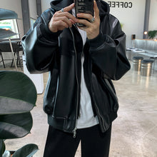 Load image into Gallery viewer, Fake Two Piece Stitching Hooded Jacket