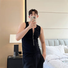 Load image into Gallery viewer, Zipper Embellished Tight Vest