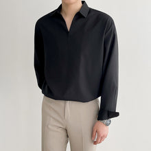 Load image into Gallery viewer, Silky Pullover V-neck Long-sleeved Shirt
