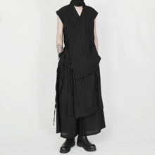 Load image into Gallery viewer, Dark Cotton Linen Lace Vest
