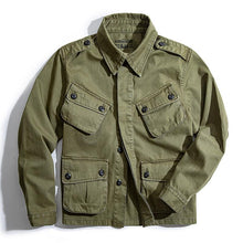 Load image into Gallery viewer, Retro Military Style Army Green Jacket