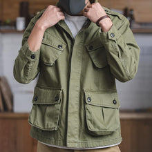 Load image into Gallery viewer, Retro Military Style Army Green Jacket