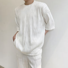 Load image into Gallery viewer, Textured Thin T-Shirt Casual Set