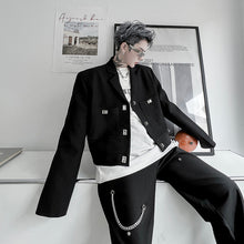 Load image into Gallery viewer, Metal Buckle Cropped Blazer