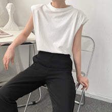 Load image into Gallery viewer, Summer Shoulder Pad Sleeveless T-Shirt