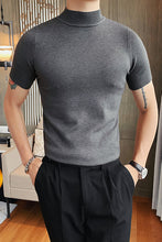 Load image into Gallery viewer, Half High Neck Knitted T-shirt