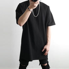 Load image into Gallery viewer, Solid Color Long Cotton Short-sleeved T-shirt