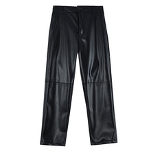Load image into Gallery viewer, PU Leather Straight Casual Pants