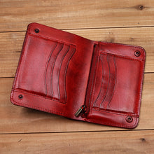 Load image into Gallery viewer, Retro Handmade Leather Wallet