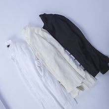 Load image into Gallery viewer, Stand-up collar Long-sleeved Linen Shirt