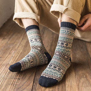 Men's Retro Ethnic Deodorant Cotton Socks