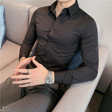 Load image into Gallery viewer, Solid Color Long Sleeve Slim Fit Shirt