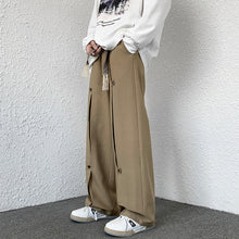 Load image into Gallery viewer, Drawstring Elastic Waist Wide Leg Lounge Pants
