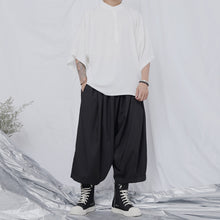 Load image into Gallery viewer, Loose Stand Collar Half Sleeve Shirt