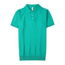 Load image into Gallery viewer, Thin Knit Lapel Slim Polo Shirt