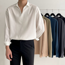 Load image into Gallery viewer, Silky Pullover V-neck Long-sleeved Shirt