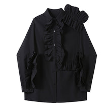 Load image into Gallery viewer, Retro Ruffled Long Sleeve Shirt