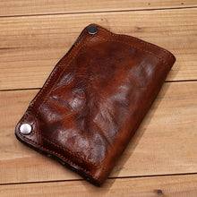 Load image into Gallery viewer, Retro Handmade Leather Wallet Multi Card Slots Wallet