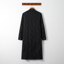 Load image into Gallery viewer, Cut Flower Long Sleeve Long Trench Coat