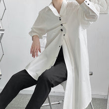 Load image into Gallery viewer, Irregular Multi-button Long Shirt