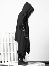 Load image into Gallery viewer, Black Cape Trench Coat Robe