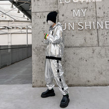 Load image into Gallery viewer, Silver Glossy Two-piece Set