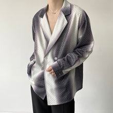 Load image into Gallery viewer, Gradient Sequins Suit Collar Shirt