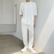 Load image into Gallery viewer, Textured Thin T-Shirt Casual Set