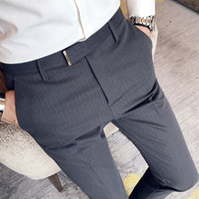 Load image into Gallery viewer, Striped Slim-Fit Trousers