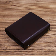 Load image into Gallery viewer, Tri-Fold Vintage Leather Wallet