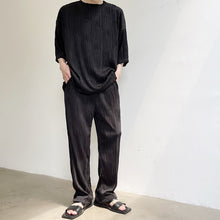 Load image into Gallery viewer, Textured Thin T-Shirt Casual Set