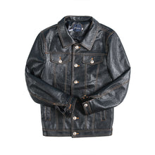 Load image into Gallery viewer, Lapel Cropped Motorcycle PU Leather Jacket
