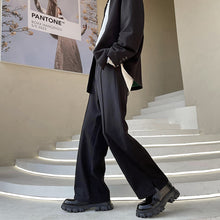 Load image into Gallery viewer, Drape Slit Straight Leg Trousers