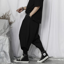 Load image into Gallery viewer, Dark Loose Wide Leg Cropped Pants