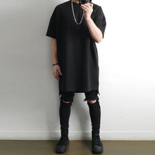 Load image into Gallery viewer, Solid Color Long Cotton Short-sleeved T-shirt