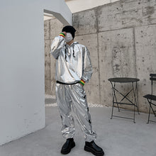 Load image into Gallery viewer, Silver Glossy Two-piece Set