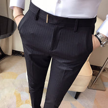 Load image into Gallery viewer, Striped Slim-Fit Trousers