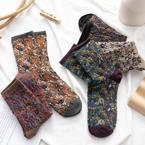 Winter  Ethnic Cute Floral Socks