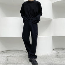 Load image into Gallery viewer, Black Straight-leg Jeans