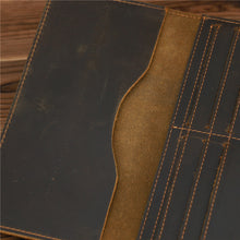 Load image into Gallery viewer, Retro Bifold Multi-card slot Leather Wallet