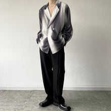 Load image into Gallery viewer, Gradient Sequins Suit Collar Shirt