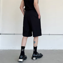 Load image into Gallery viewer, Zipper Decoration Straight Five-point Shorts