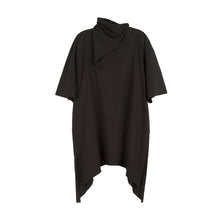 Load image into Gallery viewer, Split Scarf Collar Irregular Hem Loose Top