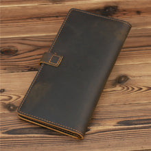 Load image into Gallery viewer, Retro Bifold Multi-card slot Leather Wallet