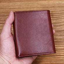 Load image into Gallery viewer, Tri-Fold Vintage Leather Wallet
