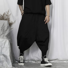 Load image into Gallery viewer, Dark Loose Wide Leg Cropped Pants